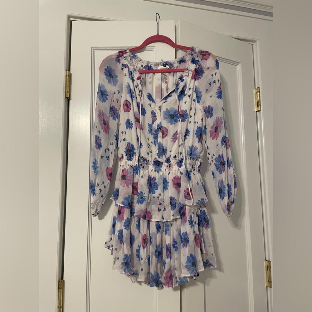 LoveShackFancy Popover dress deep cotton candy